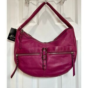 B. MAKOWSKY - NWT Gorgeous Magenta Soft Leather Shoulder Bag with Dust Bag